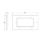 Plaque Plana Reflex neige pour 4 modules Vimar - 3