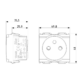 Prise standard grise 250 V Vimar - 1