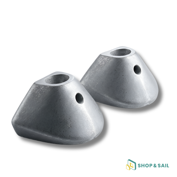 Embase chandelier en aluminium anodisé - Lot de 2