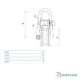 Poulie ouvrante textile-pour cordage 14mm