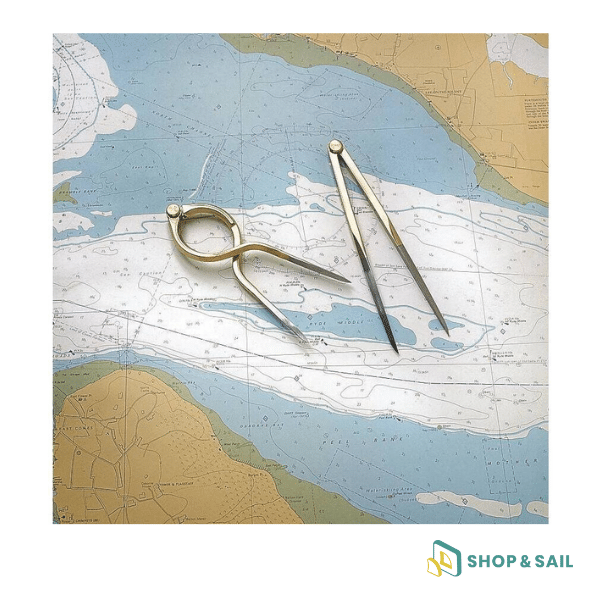 Straight Brass Drafting Compass with Steel Points 17 cm Plastimo