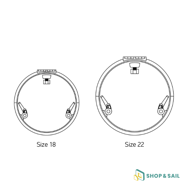 Panneau de pont rond Lewmar Low Profile Panneau de pont rond Lewmar Low Profile Taille