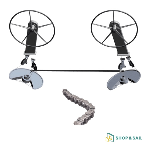 Kit 1 chaîne de barre et 2 drosses pour Lagoon 380 S2