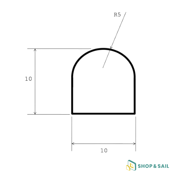 Joint d'étanchéité Cristal 10x10 mm Goiot