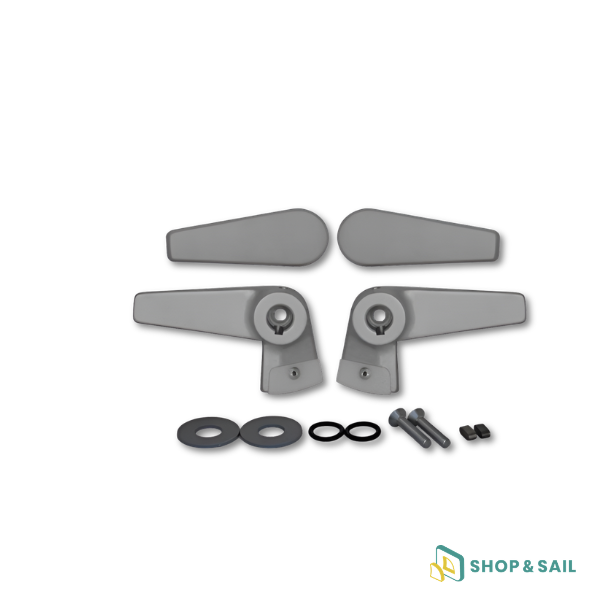 Paire de poignées intérieur et extérieur avec patins Cristal Goiot