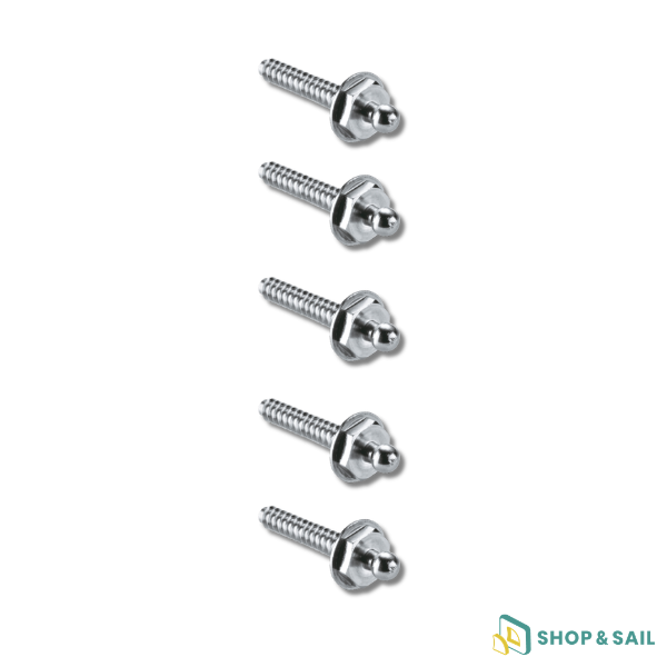 Bouton mâle inox vis 12 mm Loxx - Lot de 5