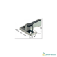 Tourniquet Zamak chrome brillant - dimensions