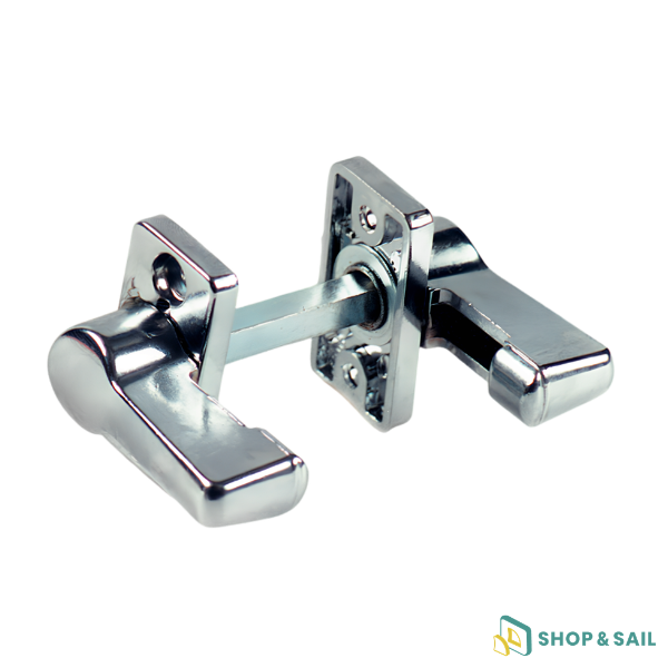 Tourniquet Zamak chrome brillant double tige de 6 mm