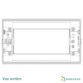 Plaque de finition Vimar IDEA Classica 4 modules en métal noir. Finition laquée brillante, montage horizontal ou vertical pour une installation élégante.
