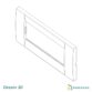 Plaque de finition Vimar IDEA Classica 4 modules en métal noir. Finition laquée brillante, montage horizontal ou vertical pour une installation élégante.