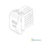 Alimentation USB A+C blanche 5V 3A 15W avec ports USB-A et USB-C pour installation électrique de bateau.