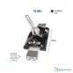 Chariot de latte Facnor FL30+ en aluminium anodisé noir avec billes Torlon® pour grand-voile entièrement lattée.
