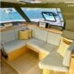 Sellerie de carré intérieur sur mesure pour catamaran Nautitech. Housse seule ou mousse + housse en simili cuir ou Silvertex, plusieurs coloris disponibles.