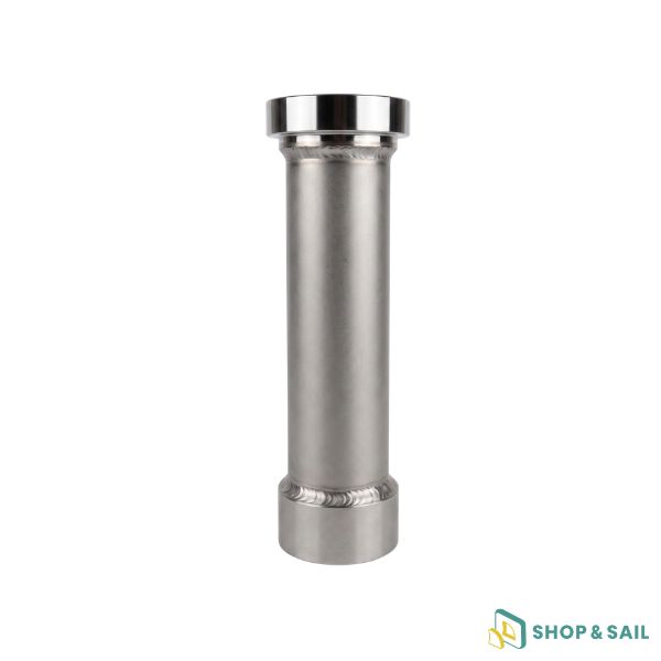 Tube de jaumière en aluminium Ø80 mm avec supports soudés pour système de gouverne Fountaine Pajot Alegria Power.