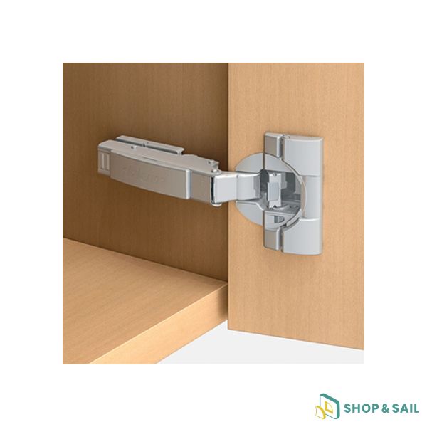 Charnière Blum 110° pour porte en applique avec cote fixe 11 mm