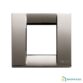 Plaque de finition Vimar Classica 17092.31 en métal chrome noir brillant, 1 module ou 2 modules réduits